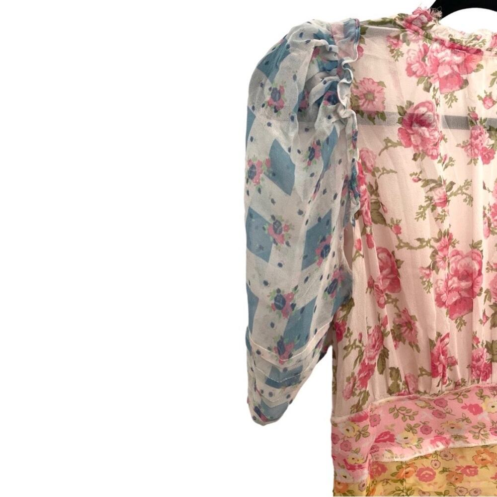 LoveShackFancy Arlo Dress floral print SIZE 6 - Picture 7 of 13
